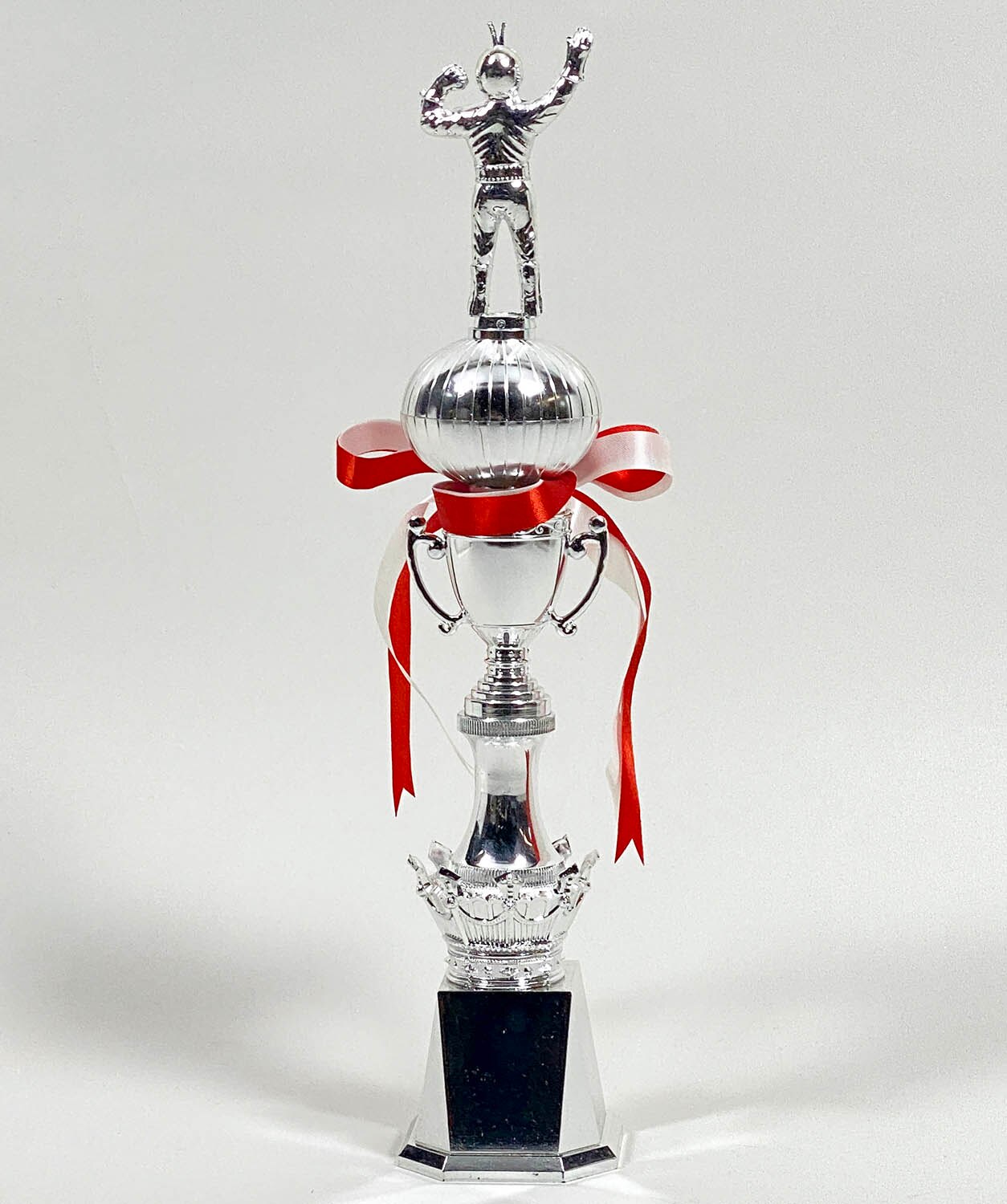 1129] 仮面ライダー トロフィー 340mm 銀