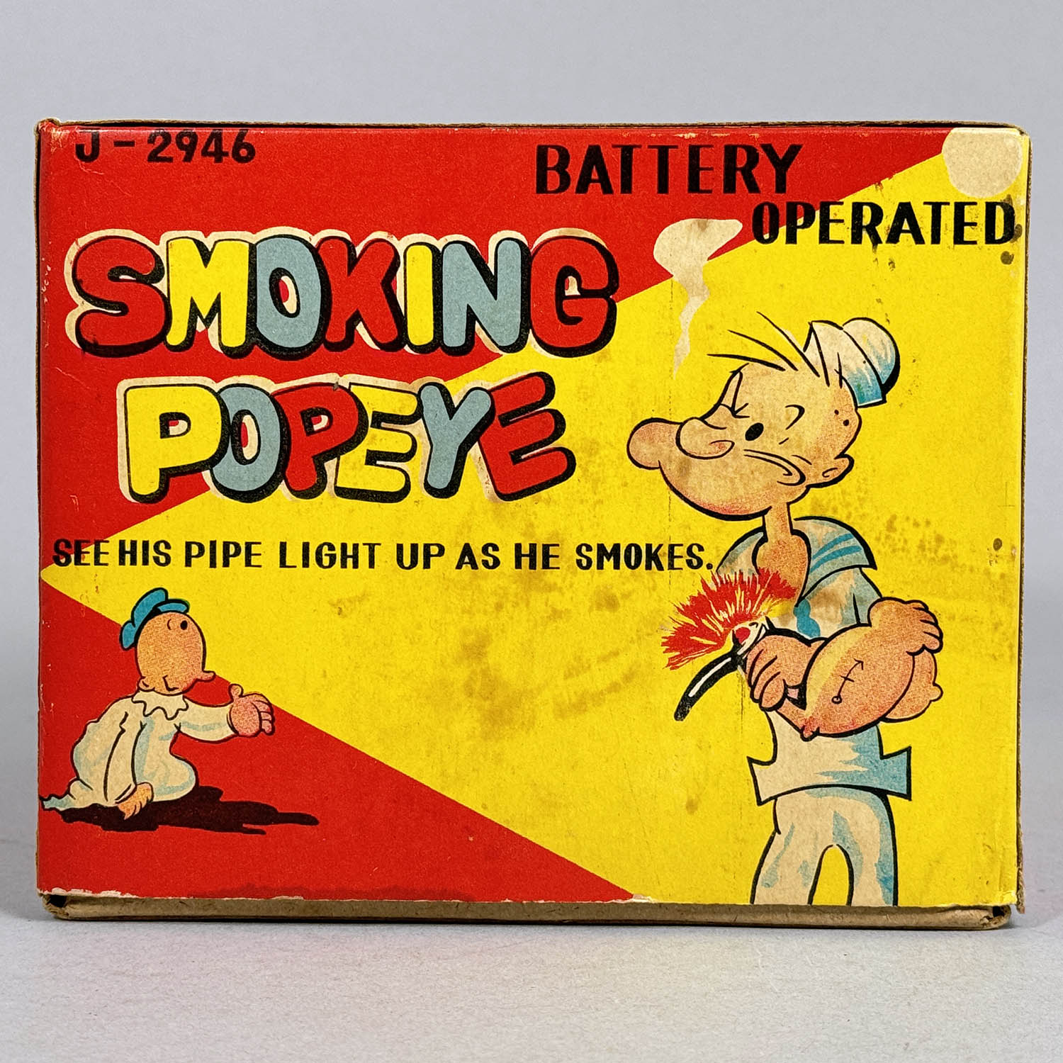 Popeye smoking a cigarette