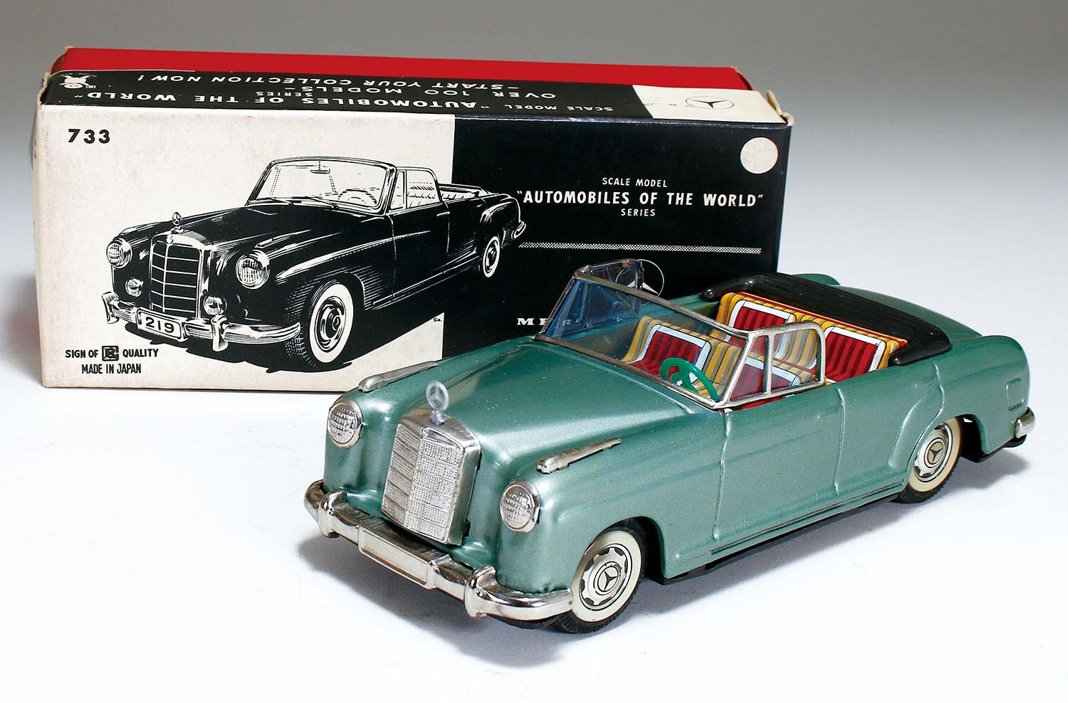 萬代屋【メルセデス ベンツ219コンバーチブル水色】ブリキ【箱付】tin car Amazon.co.jp: 萬代屋 メルセデス ベンツ219コンバーチブル水色