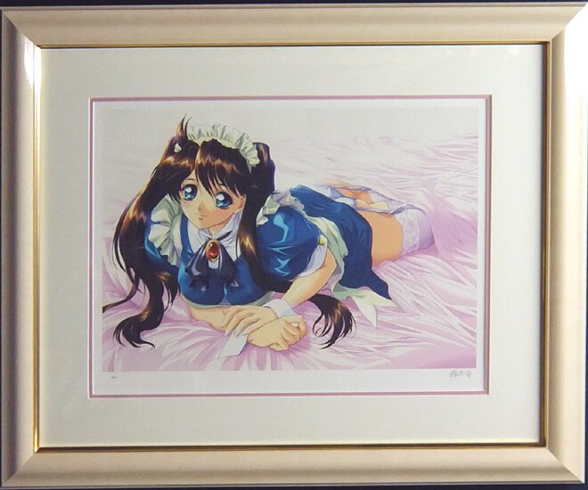 魅力の 横田守 ミクスドメディア「午後のまどろみの中で」～エリュシオン 版画