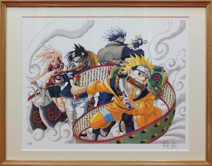スポーツストア 岸本斉史直筆サイン入りカラー複製イラスト[NARUTO] その他