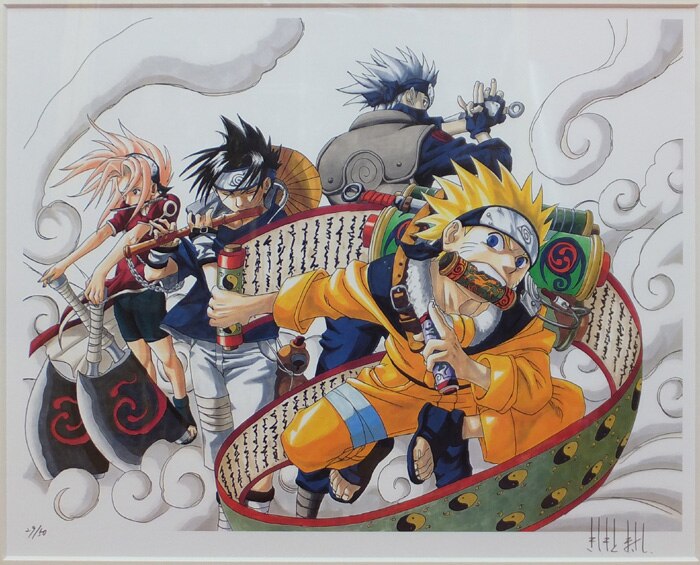 岸本斉史直筆サイン入りカラー複製イラスト[NARUTO]