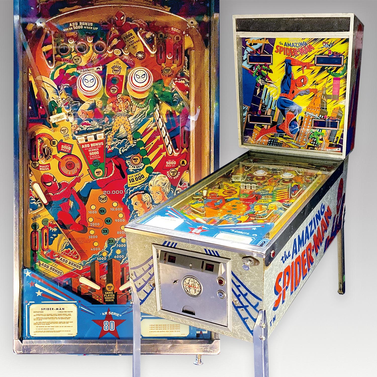 Gottlieb The Amazing Spiderman Pinball Machine — Coin-Op King