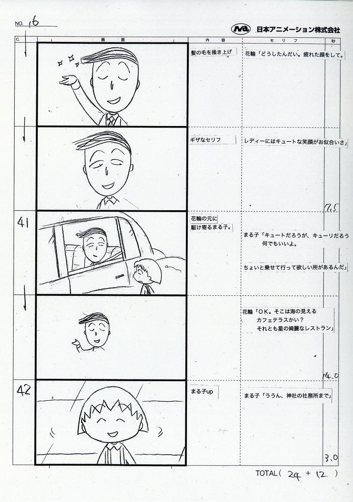 ちびまる子ちゃん 絵コンテ[制作素材]