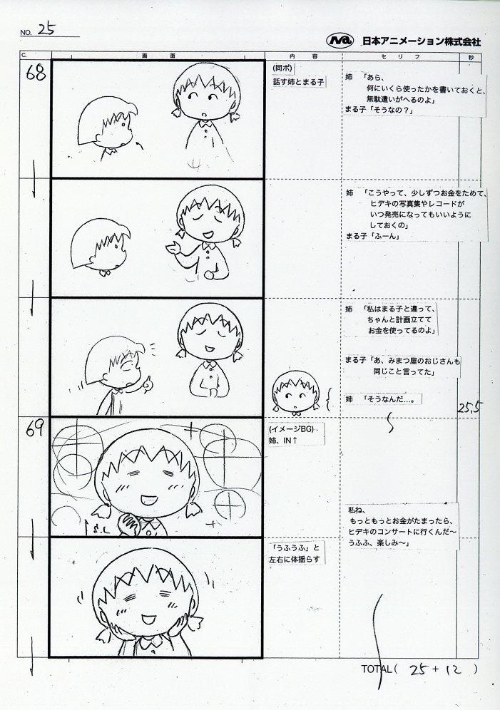 ちびまる子ちゃん 絵コンテ[制作素材]