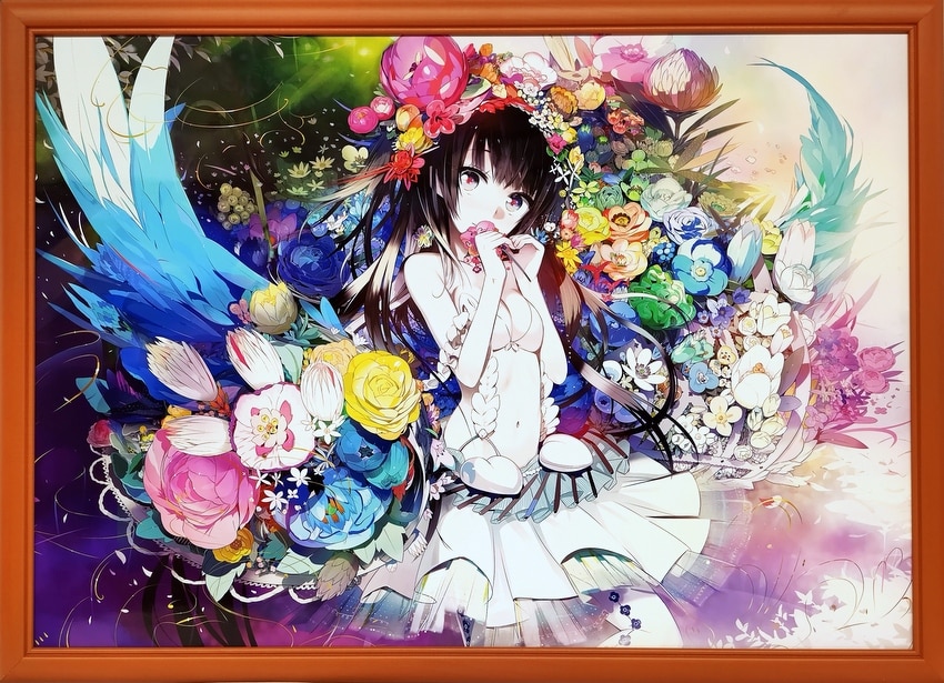 Okama カラー複製イラスト 幸せの花のドレス