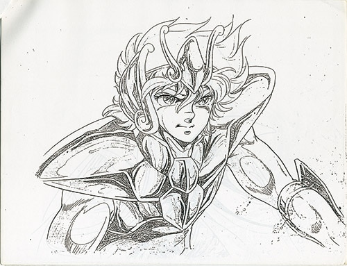 堀川りょう・鈴置洋孝 直筆サイン付「聖闘士星矢」アニメ原画 (プリント)
