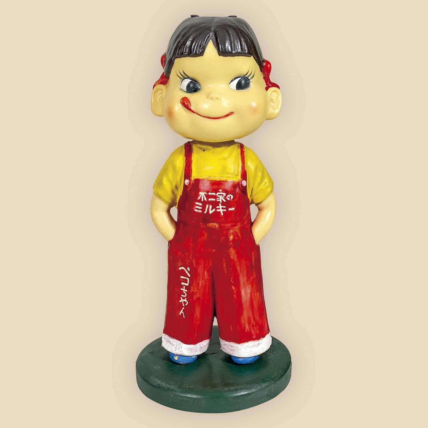 50%OFF 1011］ 不二家 ペコちゃん首振り人形 木製台座 凹文字 その他