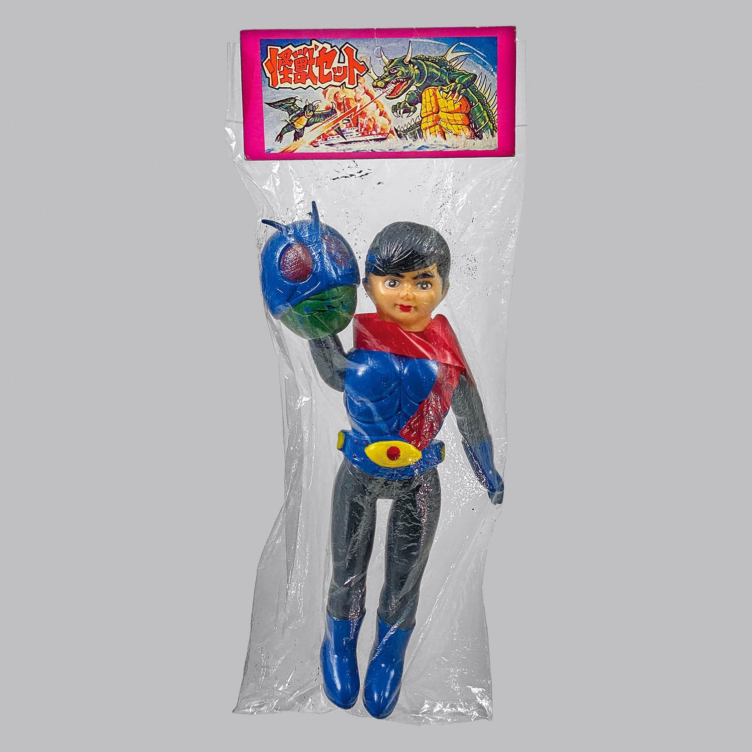 【無版権】面取れ 仮面ライダー ソフビ 25cm 仮面ライダー 無版権 パチ ソフビ 面取れ 旧バンダイ - メルカリ