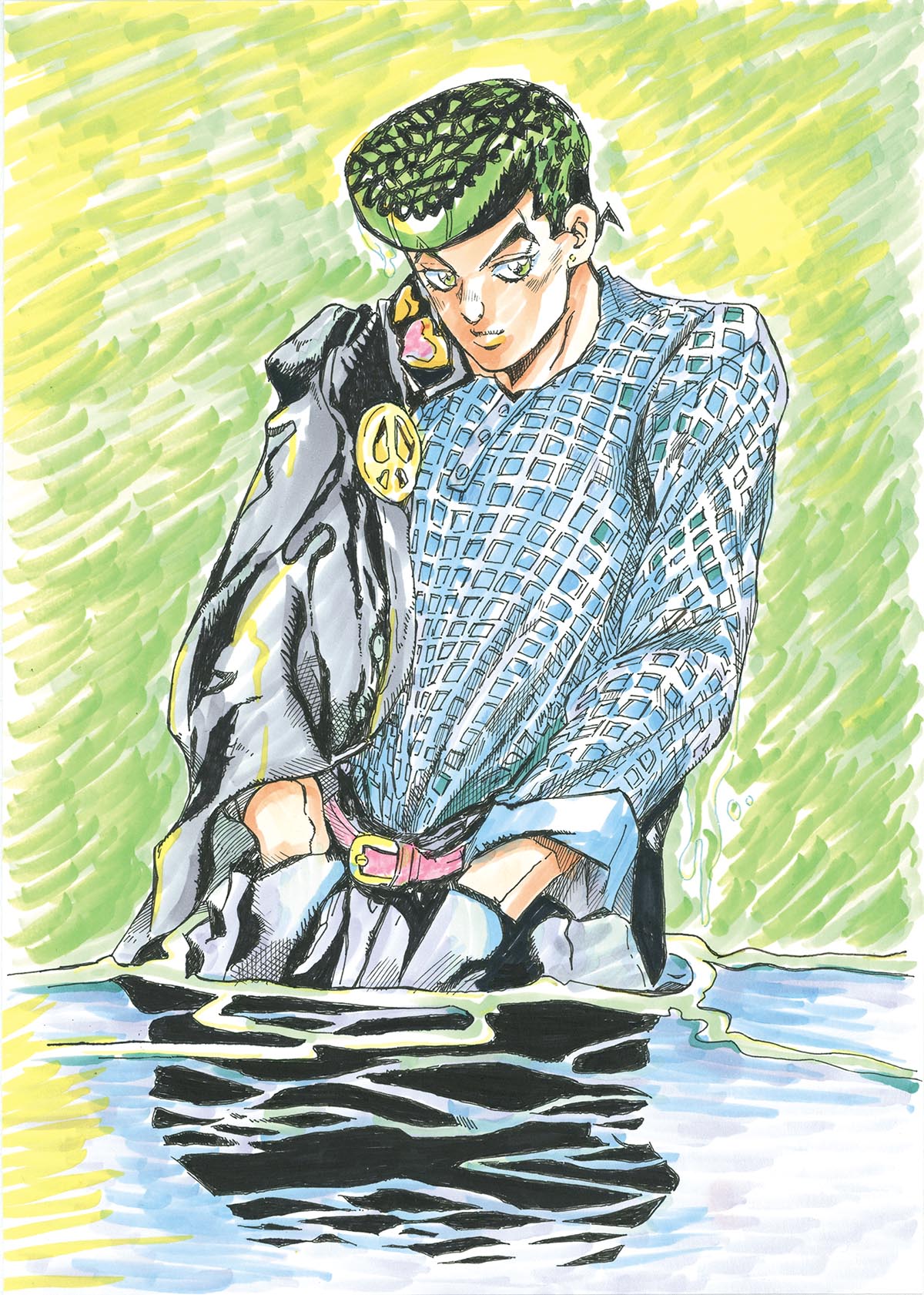 5140] ジョジョの奇妙な冒険 ダイヤモンドは砕けない イラスト / 直筆