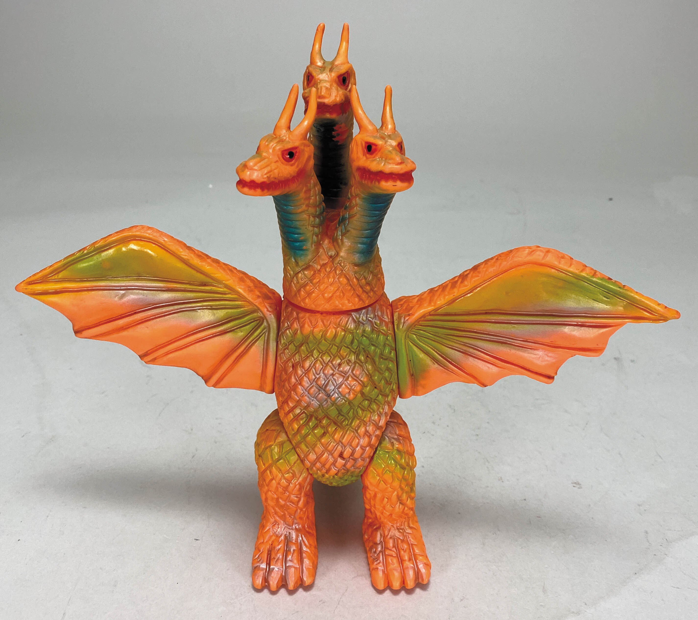 ブルマァク キングギドラ スタンダードサイズ 橙成型/黄緑/銀/青