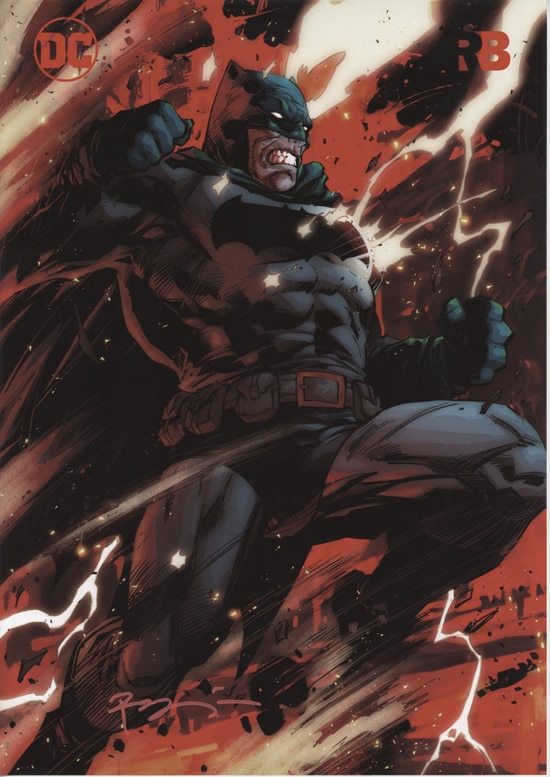 バットマン Ryan Benjamin 原画 直筆サイン イラスト コミコン ライアン・ベンジャミン 直筆サイン入りポスター「バットマン
