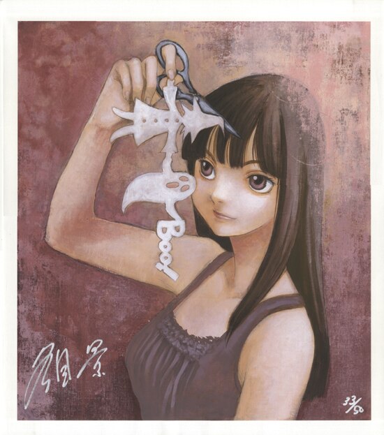 冬目景直筆サイン入りカラー複製イラスト「羊のうた」（NB-1464）