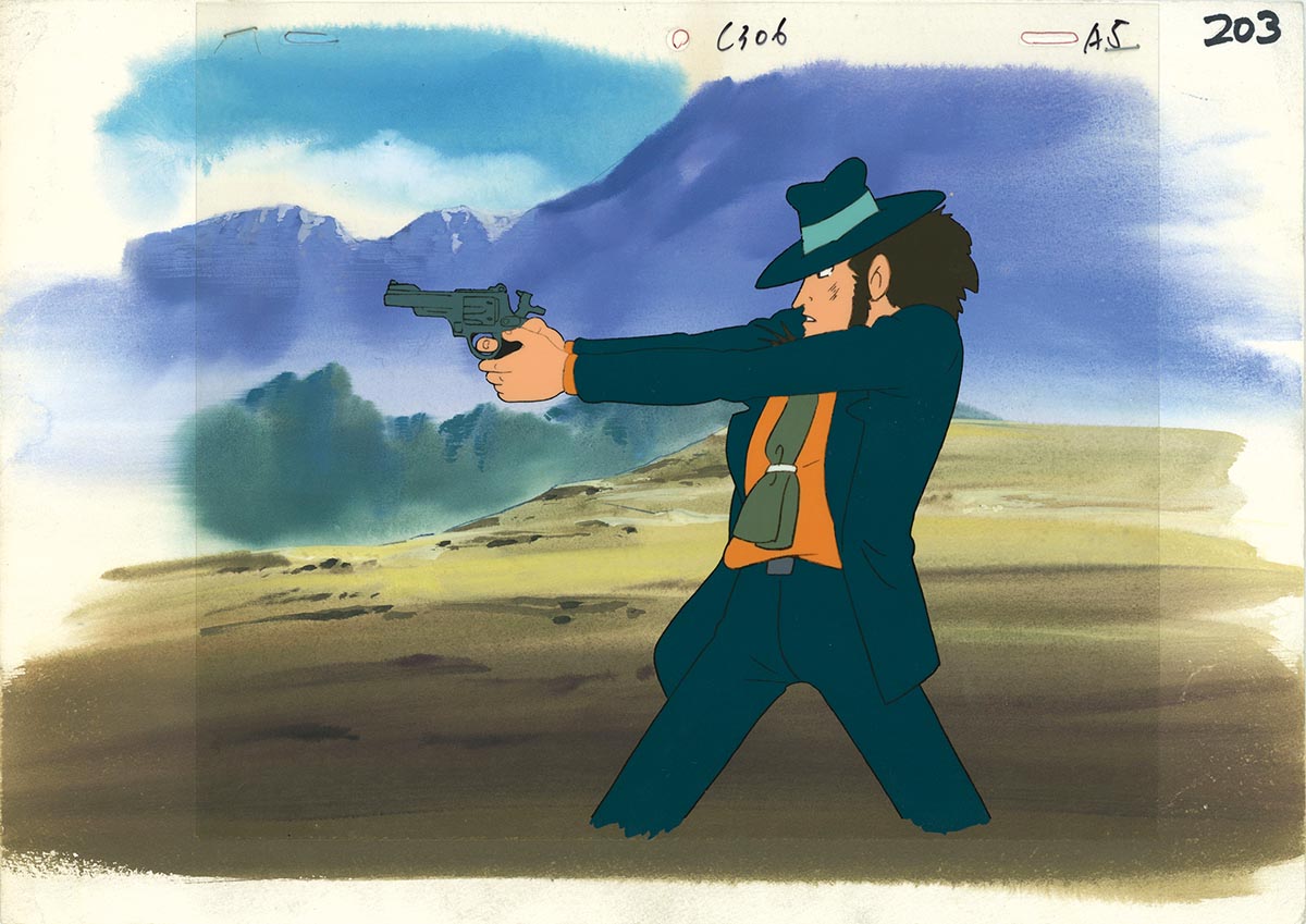 ルパン三世 次元大介」セル画 動画付 26.5×31