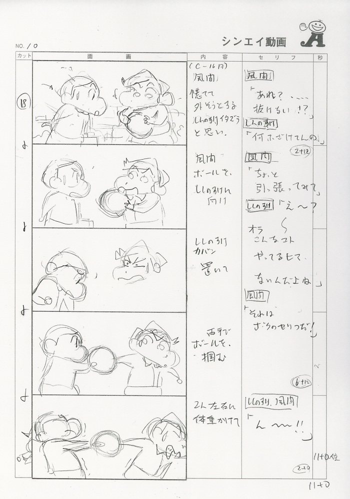 クレヨンしんちゃん 絵コンテ