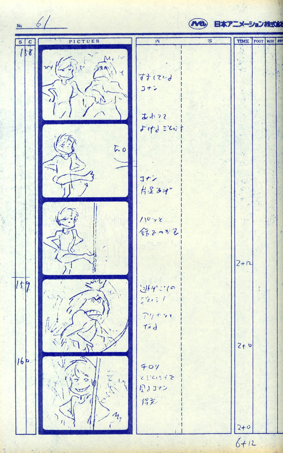 未来少年コナンNo.3 絵コンテ