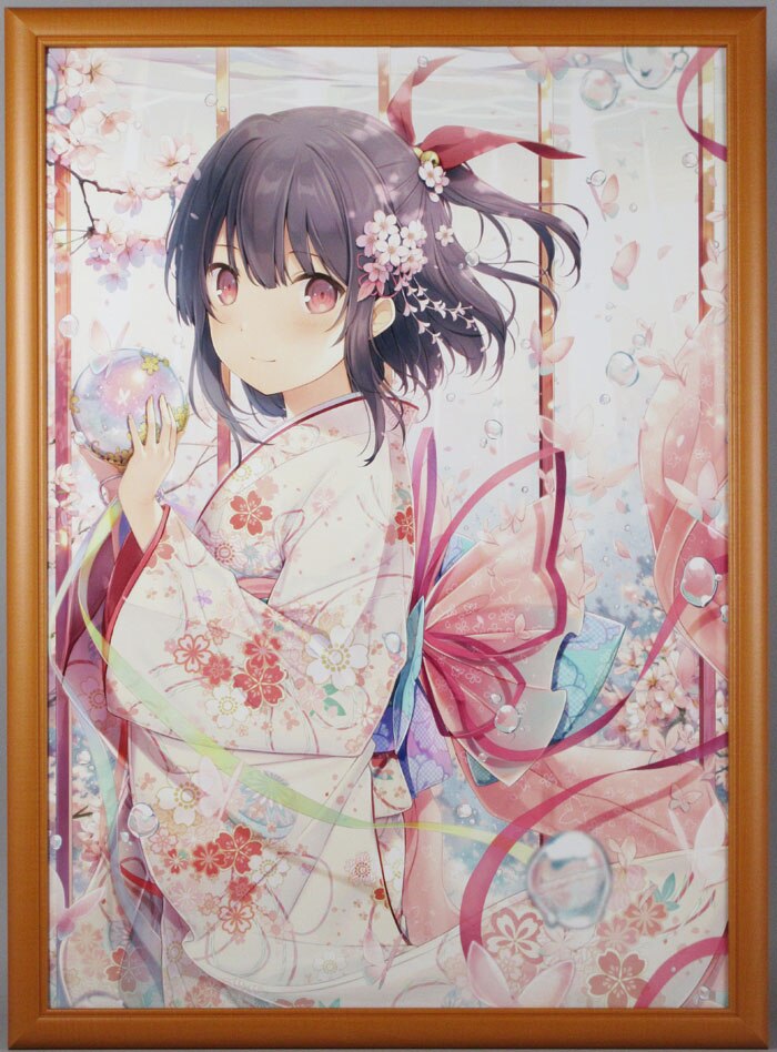 絵師100人展8 6U☆ 複製原画 桜模様 【公式通販】