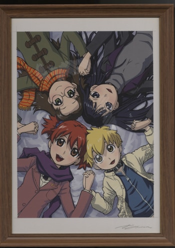 岩原裕二　地球美紗樹　額縁付き複製原画 岩原裕二直筆サイン入り複製イラスト「地球美紗樹」