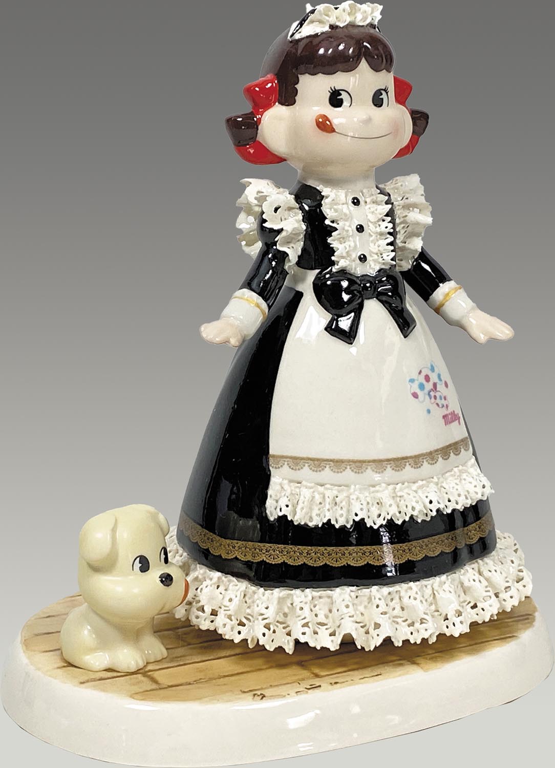 価格は安く 1344］ 不二家 ペコちゃんレースドール メイド服&DOG コレクション