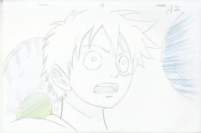 one piece; rough key animation Luffy