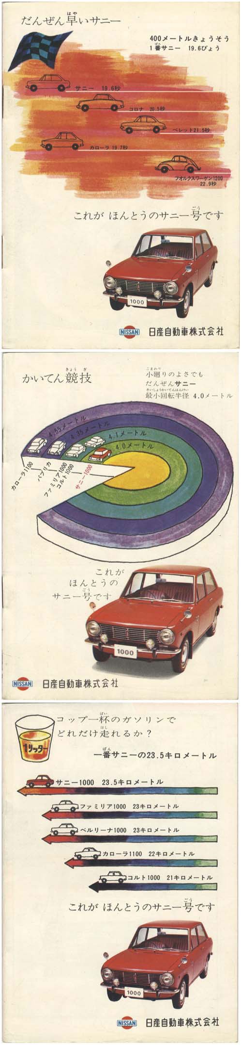 日産自動車/桑田次郎「サニー坊やの冒険3冊セット」