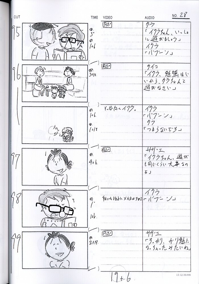 （S.K）サザエさん 絵コンテ集とセル画セット S.K）サザエさん 絵コンテ集とセル画セット