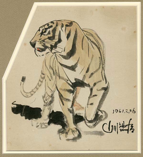 ジョージ秋山 直筆カラー色紙（ 真筆保証 ） 山田風太郎 直筆色紙「 裂 」（真筆保証）