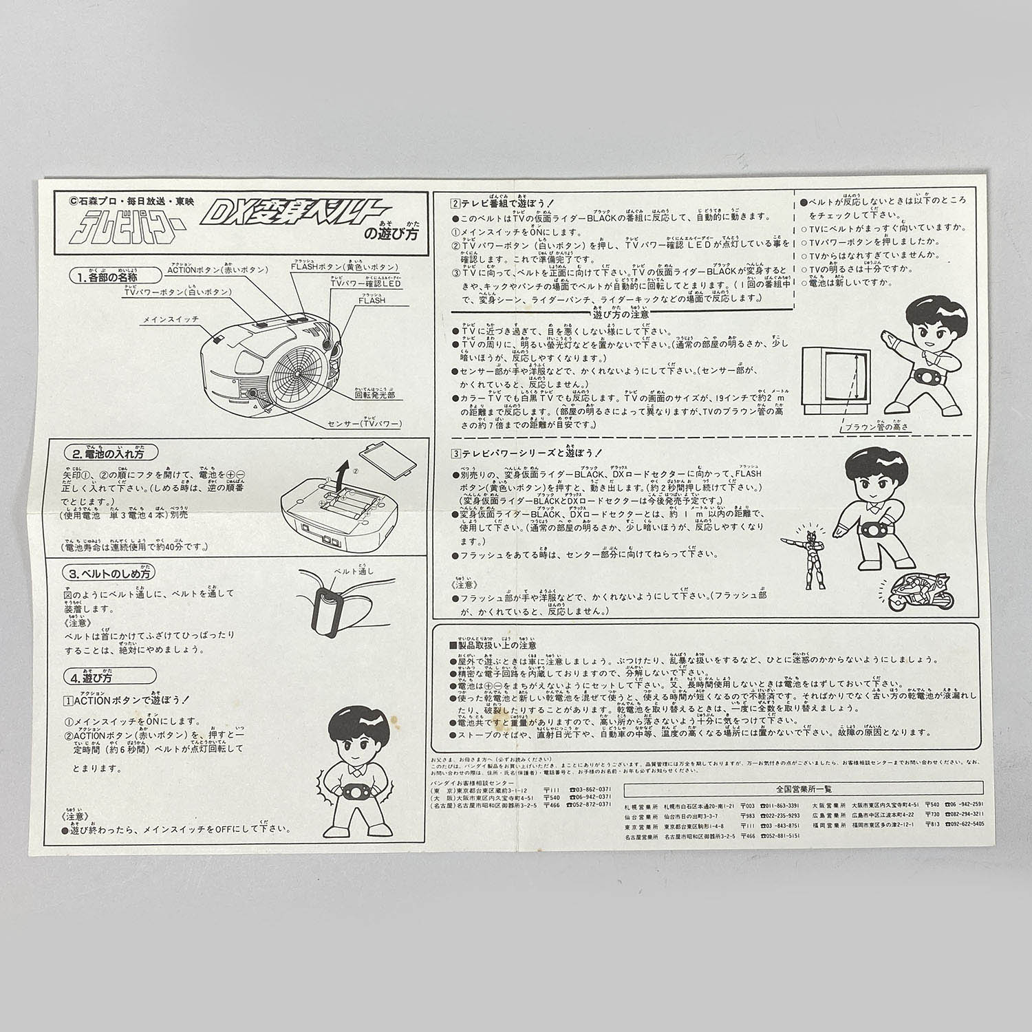 1929] 仮面ライダーBLACK テレビパワー DX変身ベルト 緑箱