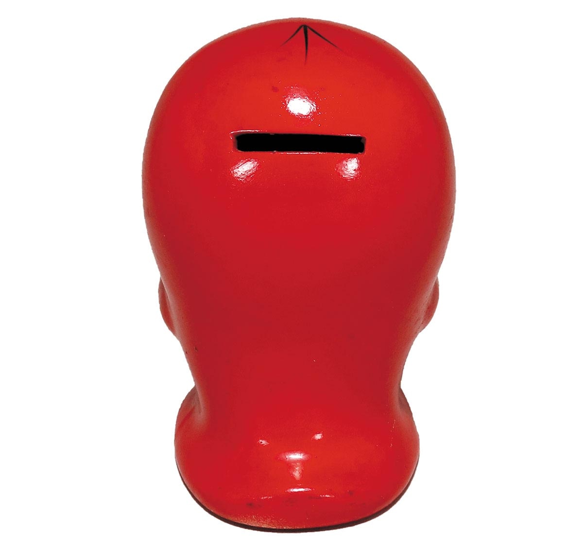 赤いQ太郎陶器製貯金箱