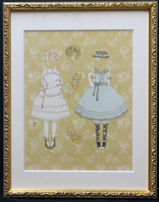 今井キラ 直筆サイン入りカラー複製イラスト「小夜子のきせかえ 今井キラ 直筆サイン入りカラー複製イラスト「小夜子のきせかえ