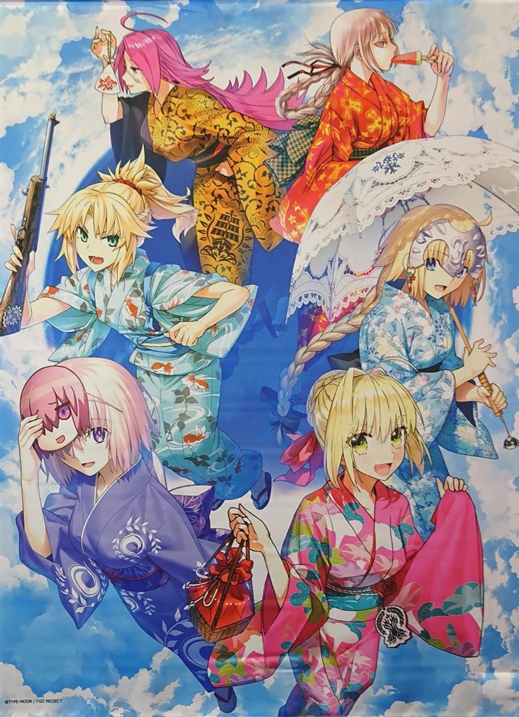 FGO 12時 タペストリー】未使用][1000円スタート] イリヤ クロエ 美遊