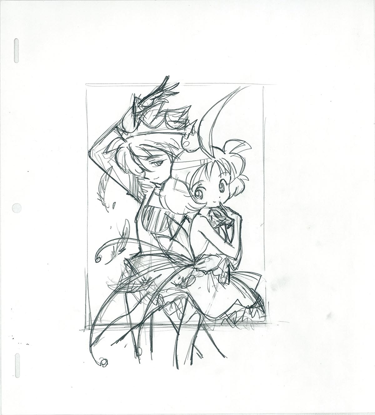 ESOW 直筆原画 ミニチュアール 4218] プリンセスチュチュ 版権ラフ原画 / 直筆:伊藤郁子