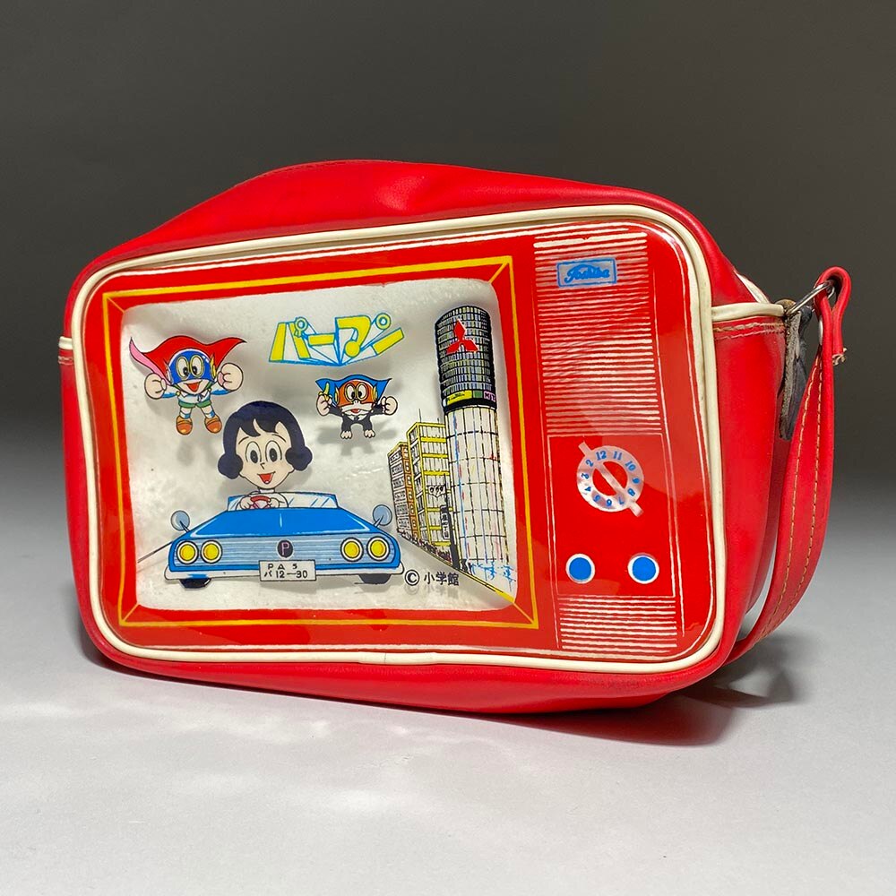 1498］ パーマン 幼稚園バッグ テレビ型 赤