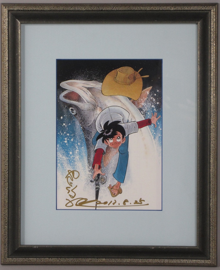 釣りキチ三平 矢口高雄先生サイン入り 作品名カワセミ - 絵画/タペストリ 釣りキチ三平 矢口高雄先生サイン入り 作品名カワセミ - 絵画/タペストリ