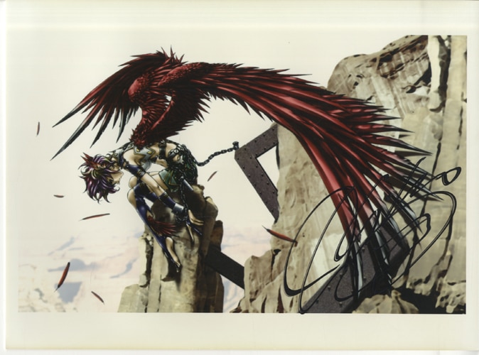 PG-2335]ROUGE Wing of Millennium 直筆サイン入りカラー複製イラスト