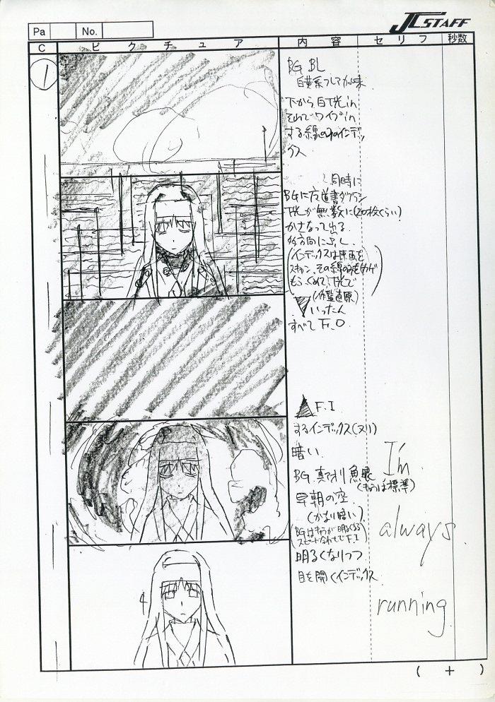 とある魔術の禁書目録Ⅱ OP絵コンテ [制作素材]
