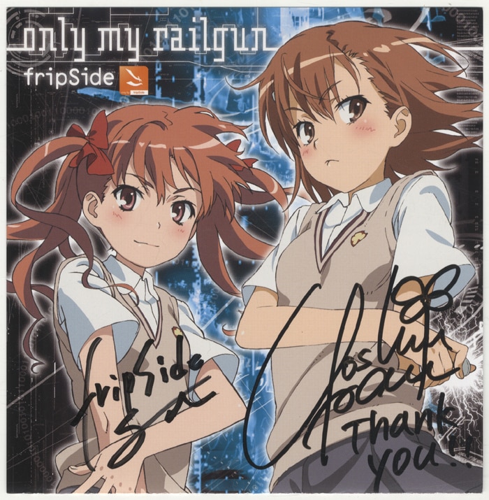 PG-5898] only my railgun hand-drawn sign containing CD jacket fripSide