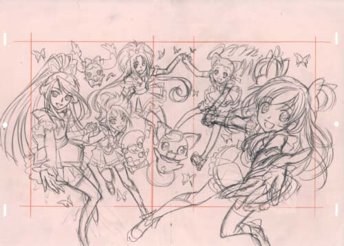 Yes! プリキュア5 版権用ラフ原画