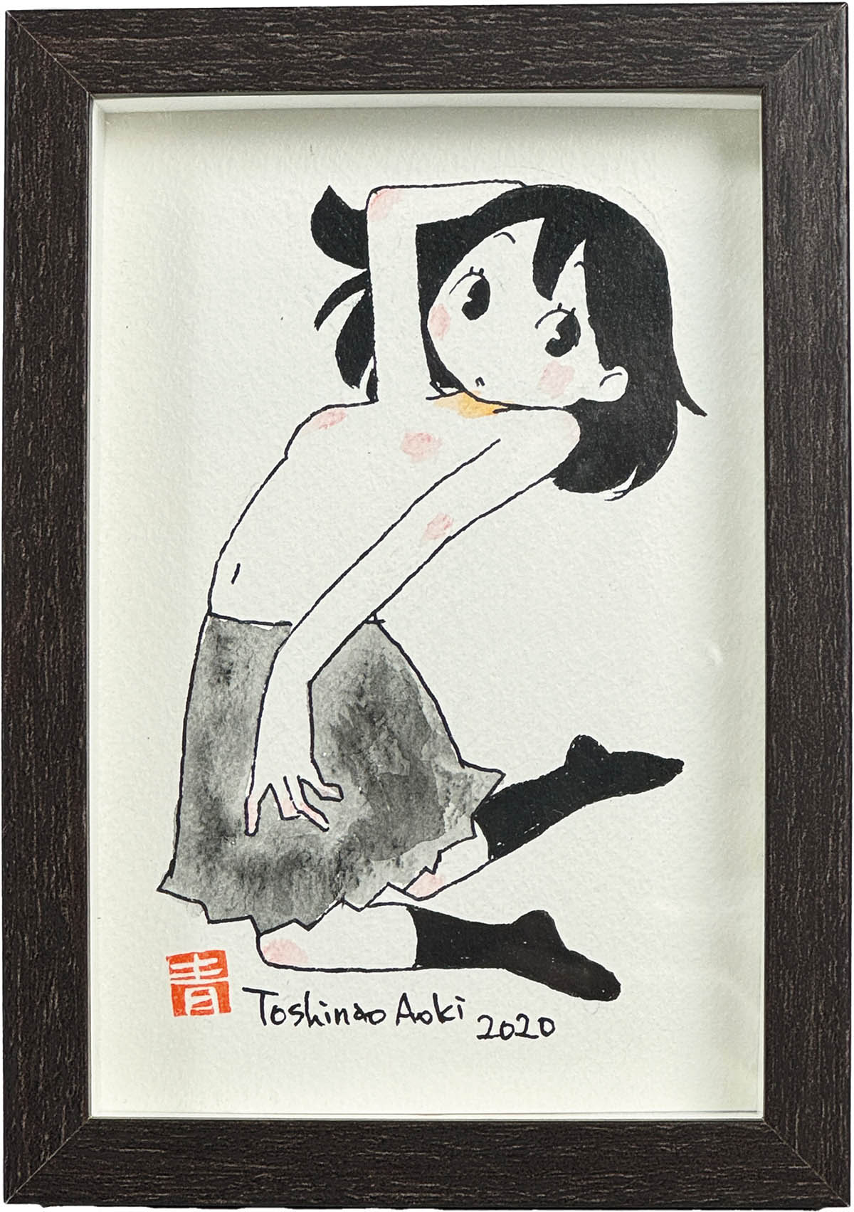 青木雄二 直筆イラスト