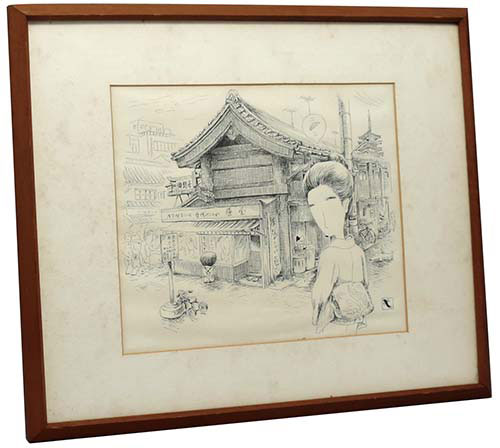 大特価 チラシ 滝田ゆう直筆イラスト サイン、直筆画