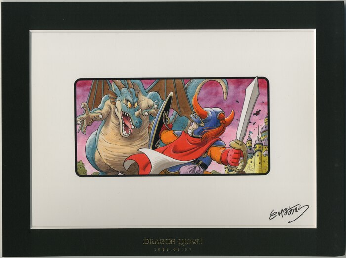 ドラクエ 30周年 鳥山明 複製原画 セル画3種類 特別額縁 ＋ ポストカード