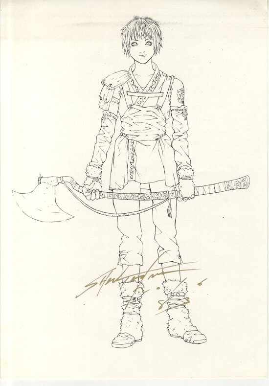 田島昭宇 直筆サイン入り複製イラスト