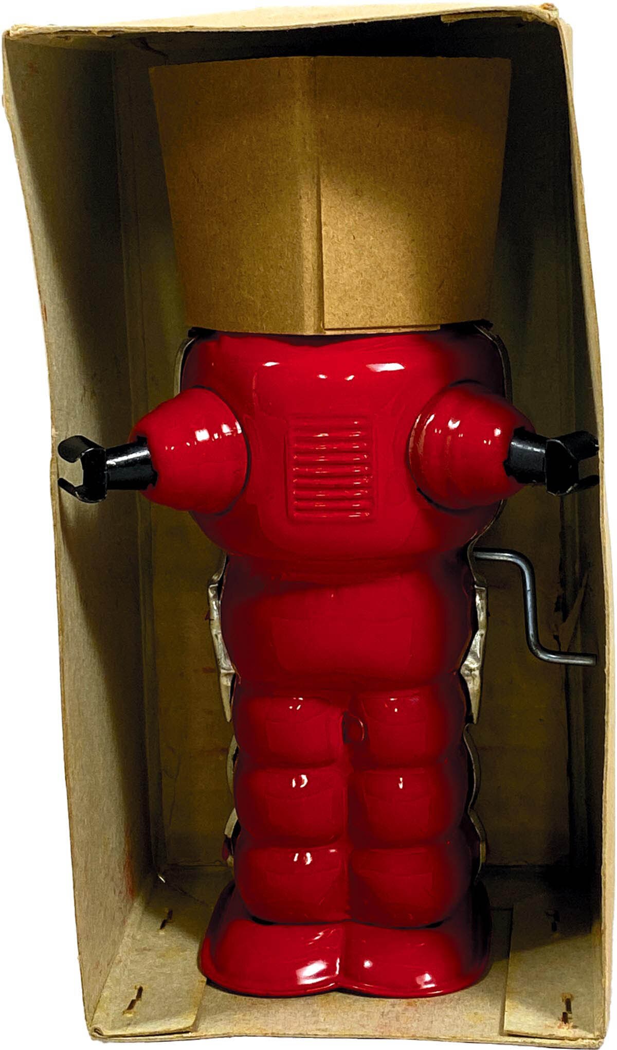 ロボット スペーストルーパー 赤 ブリキロボット