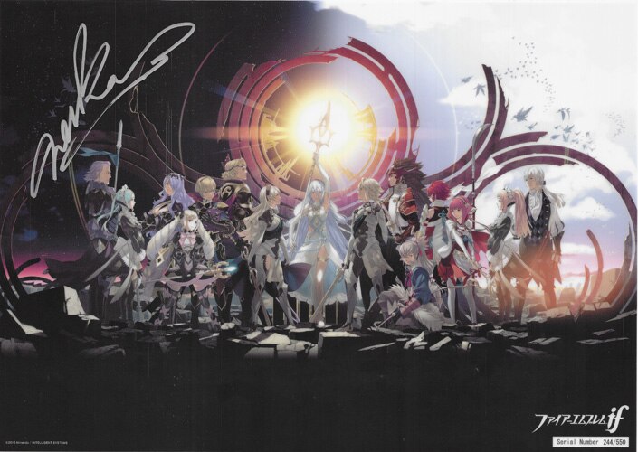 蓮華 直筆サイン入りポスター「ファイアーエンブレム if」