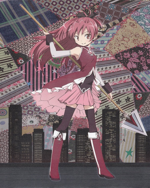 2024セール 谷口淳一郎 カラー複製イラスト 佐倉杏子 魔法少女まどか☆マギカ 魔法少女まどか☆マギカ