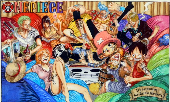 尾田栄一郎 カラー複製原画 ONE PIECE