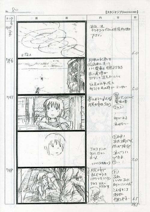 ≪超目玉★12月≫ 千と千尋の神隠し絵コンテ アート/エンタメ/ホビー