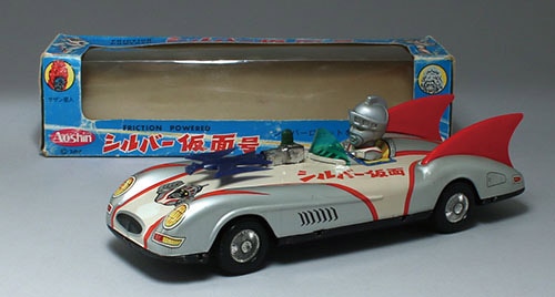 ヨネザワ/日本製 シルバー仮面 オートバイ