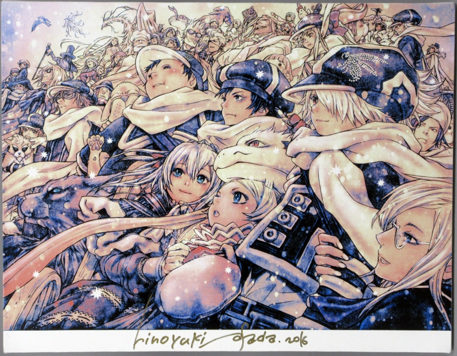 浅田弘幸 直筆サイン入りカラー複製イラスト「テガミバチ」