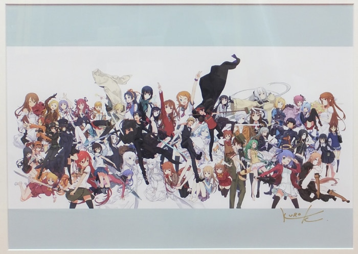 大電撃文庫展 20周年 人気キャラ集合イラスト 直筆サイン入り複製原画 電撃文庫創刊20周年記念 人気キャラクター集合 イラスト 複製原画 直筆